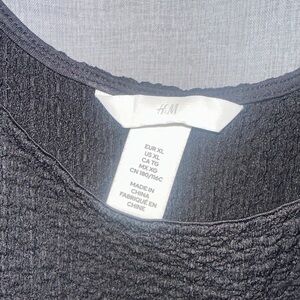 H&M Charcoal Textured Blouse